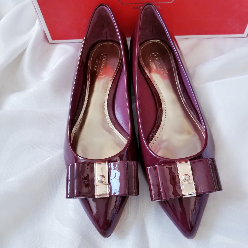 Coach Wendy Port Size 6 pointy flat shoes purple